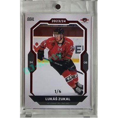 2023/24 Goal cards Chance Liga 2. série #388 Lukáš Zukal Red 1/6