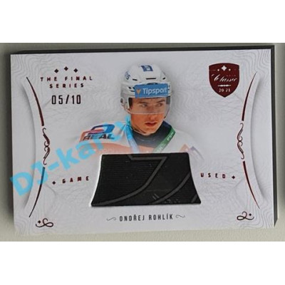 2021/22 OFS The Final Series Ondřej Rohlík #STI-ROO 05/10 Game Used Stick Red