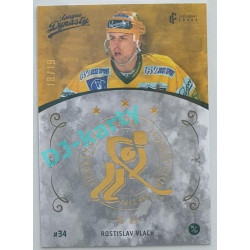 2021 Legendary Cards League Dynasty Vsetín Rostislav Vlach #66 18/19 Gold Rainbow