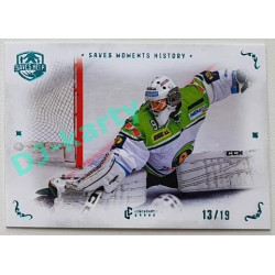 2021/22 Legendary Cards SAVES HELP MEMORABILIA SERIES #SMH-18 Tomáš Závorka Saves Moments History Turquoise 13/19