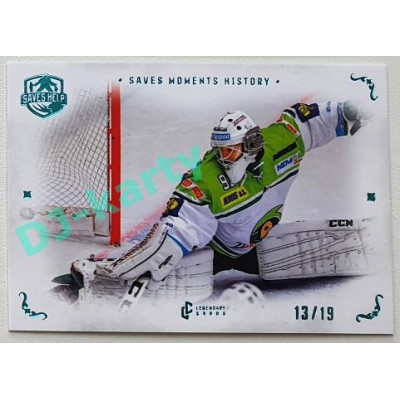 2021/22 Legendary Cards SAVES HELP MEMORABILIA SERIES #SMH-18 Tomáš Závorka Saves Moments History Turquoise 13/19