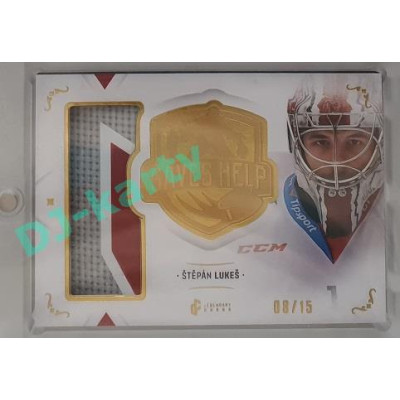 2021/22 Legendary Cards SAVES HELP MEMORABILIA SERIES #SHM-29 Štěpán Lukeš Memorabilia Gold 08/15