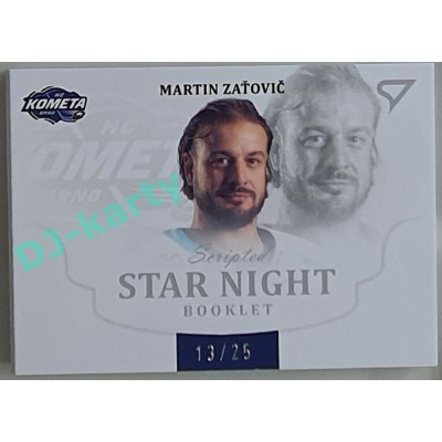 2021/22 Sportzoo TIPSPORT ELH 2. série #SN-MZ Martin Zaťovič Star Night Booklet 13/25
