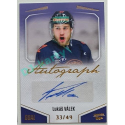 2022/23 Goal Cards Chance Liga 1. série #A-29 Lukáš Válek Autograph 33/49