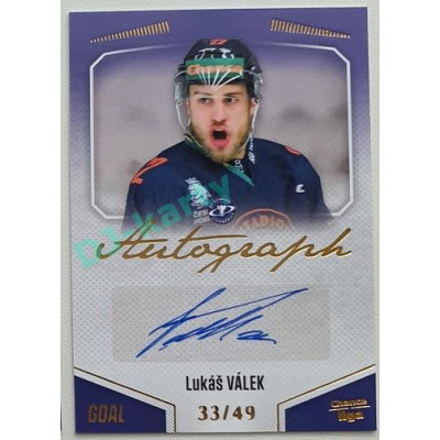 2022/23 Goal Cards Chance Liga 1. série #A-29 Lukáš Válek Autograph 33/49