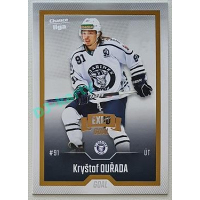 2022/23 Goal Cards Chance Liga 2. série #328 Kryštof Ouřada Expo Gold 1 of 3
