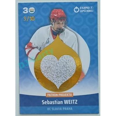 2022/23 Goal cards Chance Liga O kapku lepší hokej #KN-01 Sebastian Weitz Red 3/10
