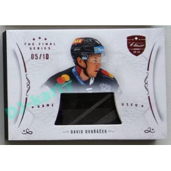 2021/22 OFS The Final Series David Dvořáček #STI-DVD 05/10 Game Used Stick Red