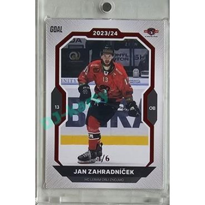2023/24 Goal cards Chance Liga 2. série #391 Jan Zahradníček Red 1/6