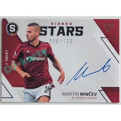 2022/23 Sportzoo Fortuna Liga 2. série #SL1-MM Martin Minčev Signed Stars Level 1 xx/199