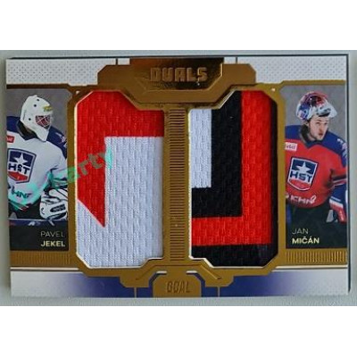 2022/23 Goal Cards Chance Liga Update #D-14 P. Jekel / J. Mičán Duals Jersey Gold 08/10
