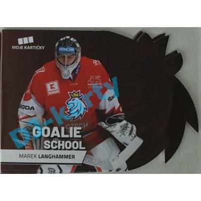 2020 MK reprezentace Marek Langhamer #10 44/50 Goalie School Die-cut Red