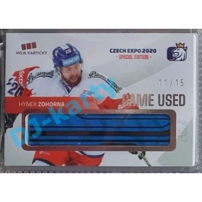 2020 MK reprezentace Hynek Zohorna #2 11/15 Game Used Czech Expo