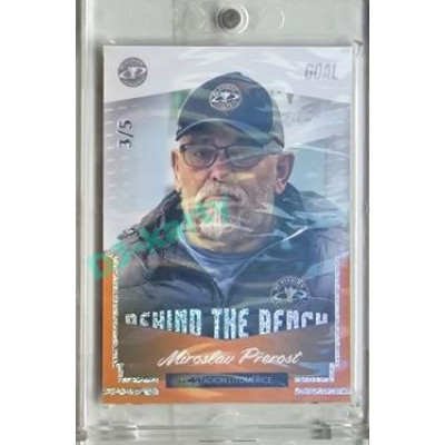 2023/24 Goal cards Chance Liga 2. série #BB-12 Miroslav Přerost Behind the Bench Parallel 3/5