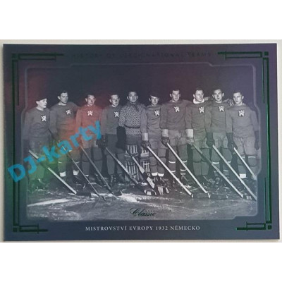 2021/22 OFS The Final Series Mistrovství Evropy 1932 Německo #HCNT-09 12/20 History of Czech National Teams Emerald