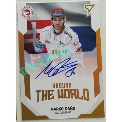 2021/22 Sportzoo TIPSPORT ELH 2. série #AWS-18 Marko Daňo Around The World Auto 83/90