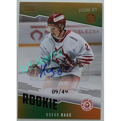 2022/23 Goal Cards Chance Liga 2. série #15 Oskar Haas Rookie Autograph xx/49