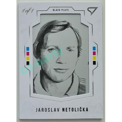 2023 Sportzoo Dekády fotbalové ligy #PP15 Jaroslav Netolička Portrét Printing Plate BLACK 1/1