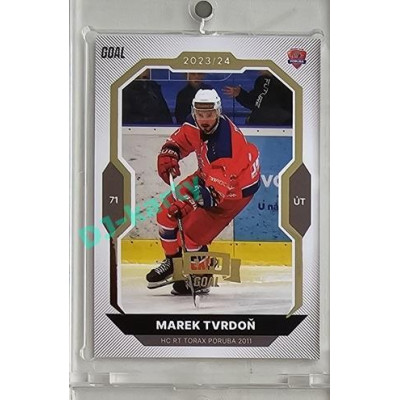 2023/24 Goal cards Chance Liga 2. série #269 Marek Tvrdoň Expo Gold 1of7