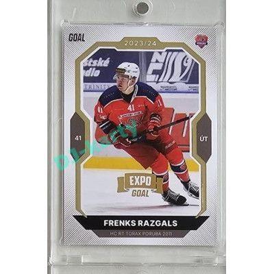 2023/24 Goal cards Chance Liga 2. série #270 Frenks Razgals Expo Gold 1of7
