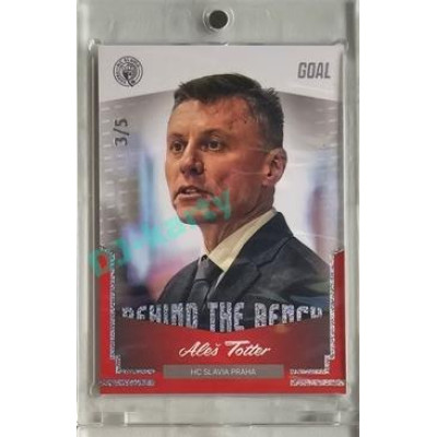 2023/24 Goal cards Chance Liga 2. série #BB-22 Aleš Totter Behind the Bench Parallel 3/5