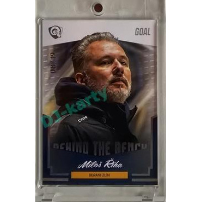 2023/24 Goal cards Chance Liga 2. série #BB-01 Miloš Říha ml. Behind the Bench Parallel 08/19