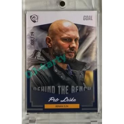 2023/24 Goal cards Chance Liga 2. série #BB-02 Petr Leška Behind the Bench Parallel 08/19