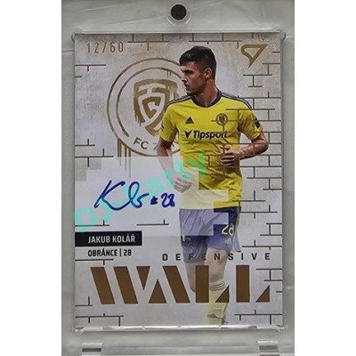 2023/24 Sportzoo Fortuna Liga 2. série #DWS-KO Jakub Kolář Defensive Wall Auto xx/60