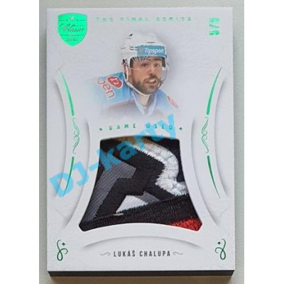 2021/22 OFS The Final Series Lukáš Chalupa #JER-LH 5/5 Game Used Jersey Emerald