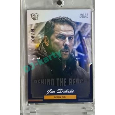 2023/24 Goal cards Chance Liga 2. série #BB-03 Jan Srdínko Behind the Bench Parallel 08/19