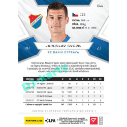 2021/22 Sportzoo Fortuna Liga Jaroslav Svozil #44