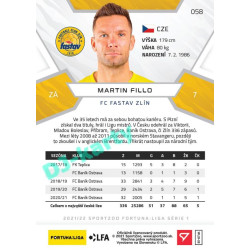 2021/22 Sportzoo Fortuna Liga Martin Fillo #58