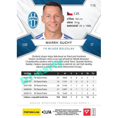 2021/22 Sportzoo Fortuna Liga Marek Suchý #116