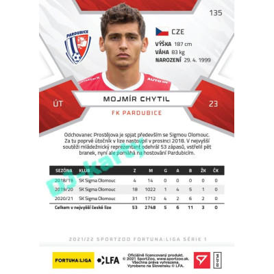 2021/22 Sportzoo Fortuna Liga Mojmír Chytil #135
