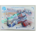 Saves Moments History Autograph Blue Neon Rainbow Auto 1/1