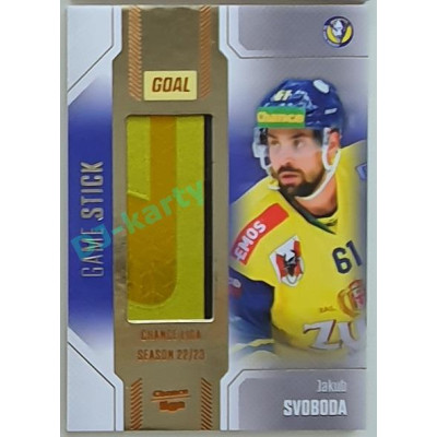 2022/23 Goal Cards Chance Liga 1. série #S-16 Jakub Svoboda Game Stick 08/35