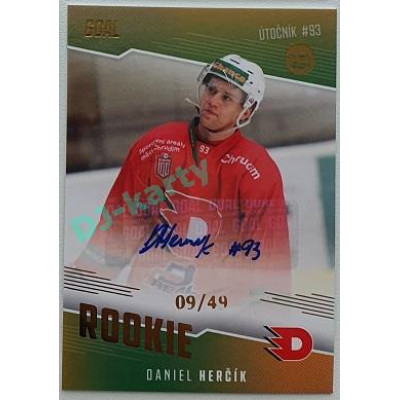 2022/23 Goal Cards Chance Liga 2. série #16 Daniel Herčík Rookie Autograph xx/49