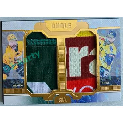 2022/23 Goal Cards Chance Liga Update #D-16 O. Němec / J. Krisk Duals Jersey Gold 10/10