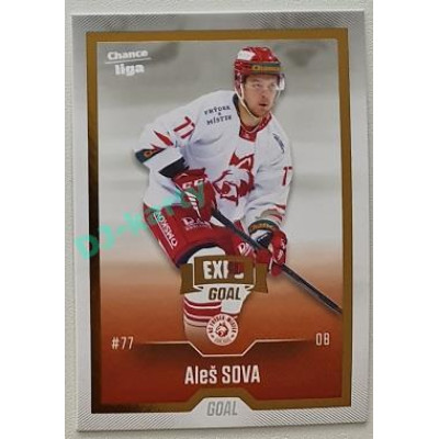 2022/23 Goal Cards Chance Liga 2. série #334 Aleš Sova Expo Gold 1 of 3