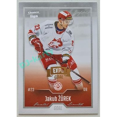 2022/23 Goal Cards Chance Liga 2. série #333 Jakub Žůrek Expo Silver 1 of 3