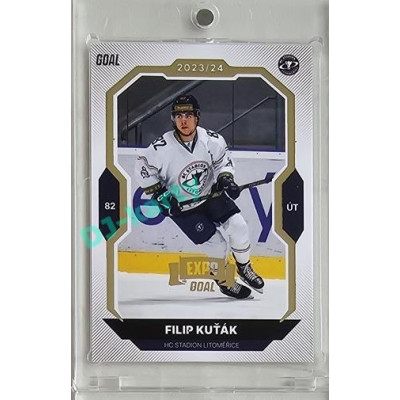 2023/24 Goal cards Chance Liga 2. série #279 Filip Kuťák Expo Gold 1of7