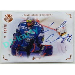 2021/22 Legendary Cards SAVES HELP MEMORABILIA SERIES #SMH-1 Lukáš Cikánek Saves Moments History Autograph Cooper AUTO 09/20