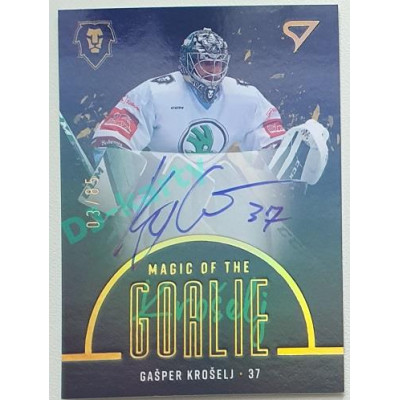 2022/23 Sportzoo ELH 1. série #MGS-GK Gašper Krošelj Magic of the Goalie Auto xx/85