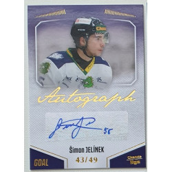 2022/23 Goal Cards Chance Liga 2. série #162 Šimon Jelínek Autograph xx/49