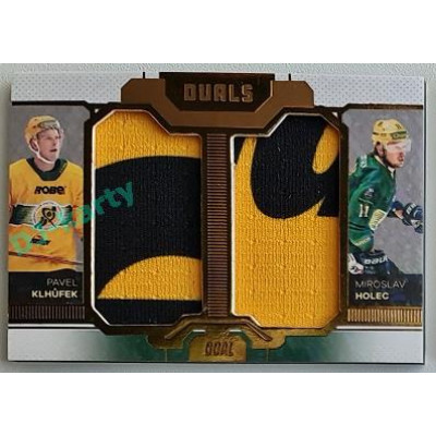 2022/23 Goal Cards Chance Liga Update #D-17 P. Klhůfek / M. Holec Duals Jersey Gold 08/10
