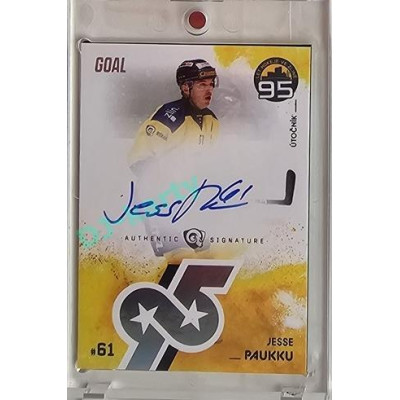 2024 Goal Cards 95. VÝROČÍ ZLÍNSKÉHO HOKEJE #ZL20 Jesse Paukku Expo Ostrava Signature x/5