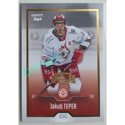 2022/23 Goal Cards Chance Liga 1. série #130 Jakub Teper Expo Pardubice Gold 1 of 3