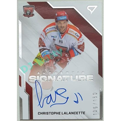 2022/23 Sportzoo ELH 1. série #AS1-CL Christophe Lalancette Signature level 1 xxx/150