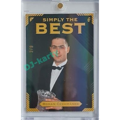 2023 Legendary Cards Simply the Best #08 Roman Čechmánek Neon Rainbow 2/9