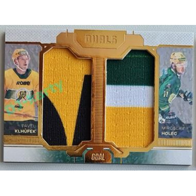 2022/23 Goal Cards Chance Liga Update #D-17 P. Klhůfek / M. Holec Duals Jersey Gold 10/10